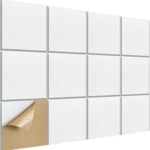 24pcs Italian Style Felt Acoustic Panels, Self-Adhesive Polyester Fiber Soundproof Wall Stickers, Home & Office Use, Universal Setting