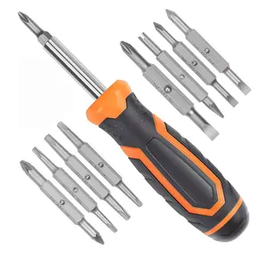 Multi-Head Screwdriver Set, Portable Multi-Function Tool Kit, Includes Flat Head, Cross Head, Pozi Head, Torx Head, Square Head Screwdrivers and Nut Drivers