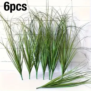 6 Pcs Realistic Resin Onion Grass Artificial Plants, Natural Look, Indoor Outdoor Decor, Perfect for Holidays & Events, Easy to Arrange