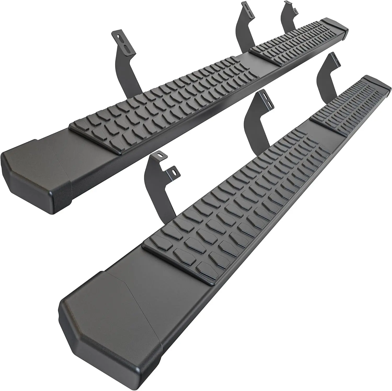 6 Inches Running Boards Side Steps Compatible with 2024 2025 2026 Toyota Tacoma Double/Crew Cab 4 Full Doors, Black Textured Aluminum Nerf Bars