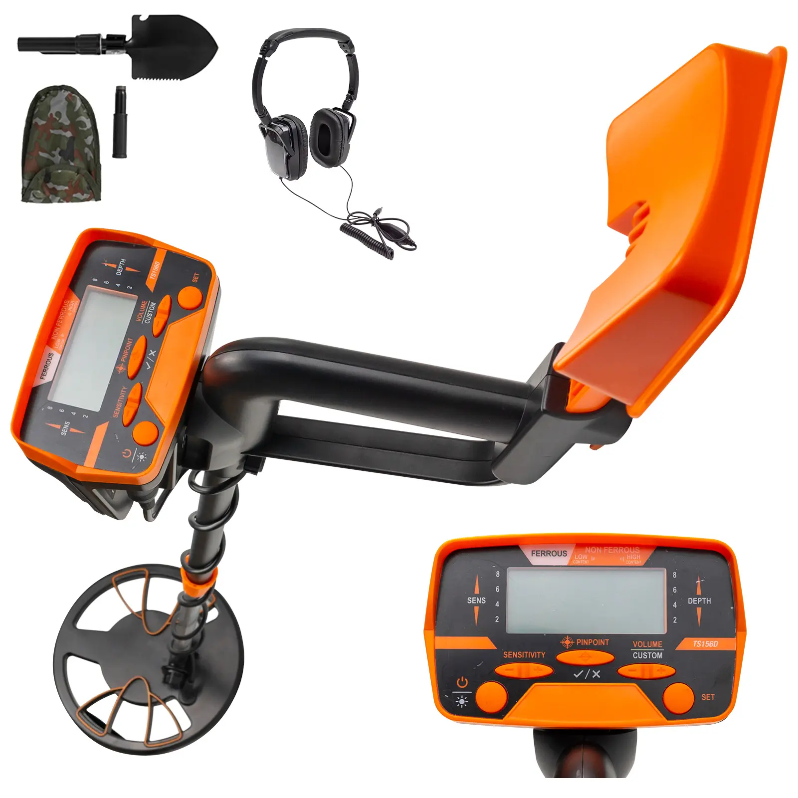【summerfinds】VEVOR Metal Detector Waterproof Disc Metal detectors Underwater Underground high Accuracy LCD Display Metal Detector for Adults and Children Headphone Automatic Detector (Yellow 3010)