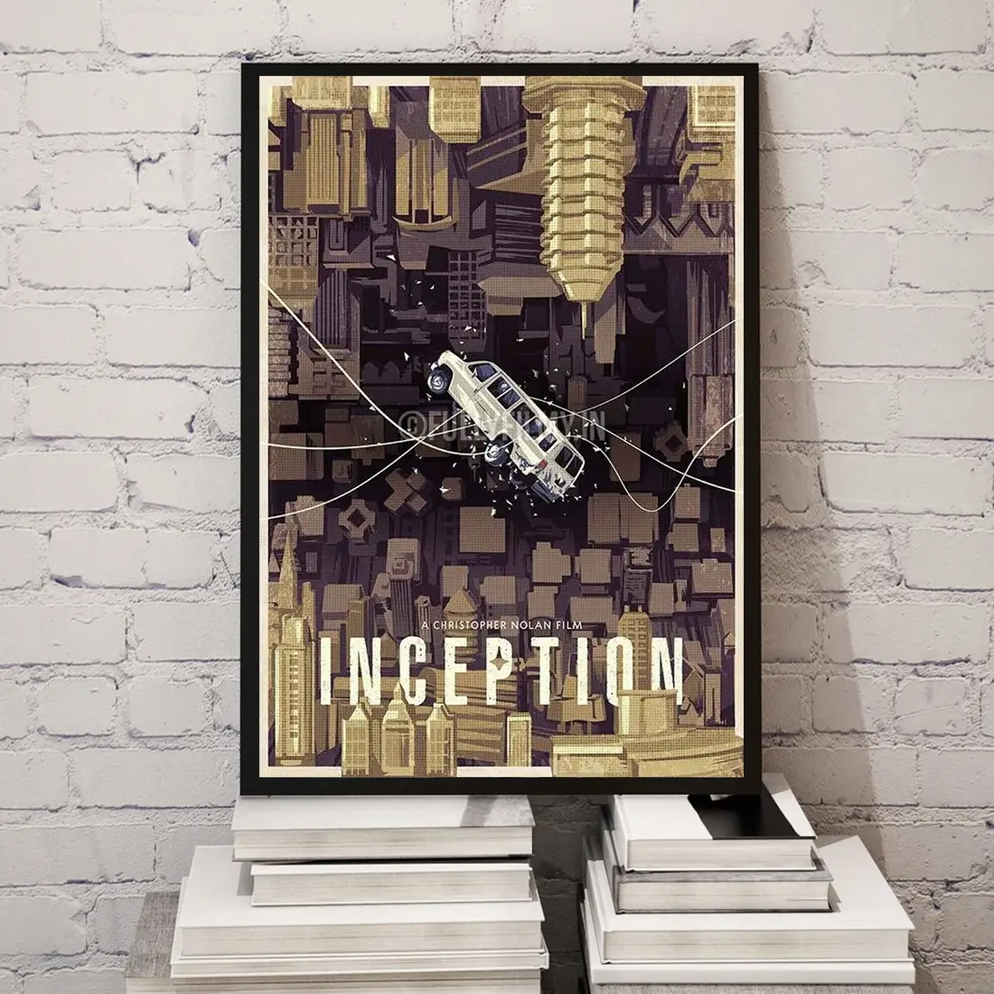 Inception Movie Poster,Inception Movie Poster, High Quality Canvas Wall Art, Room Decor, Inception Poster for Gift, Sci-Fi Wall Art