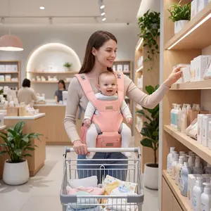 Ainomi Adjustable Multifunctional Baby Hip Seat Carrier, Portable Ergonomic Option for Newborns to Toddlers, Essential Baby Travel Gear for Moms (Mother's Day Gift)