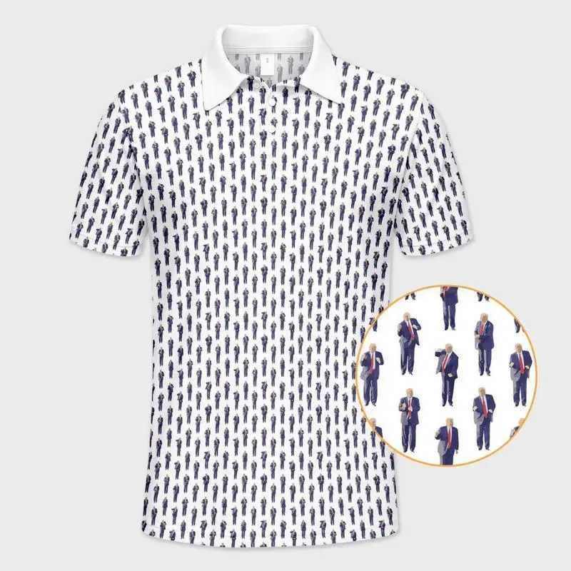 Trump Dance Polo Shirt Funny Golf Shirt Menswear Apparels For Outdoors Gift For Men Father's Day Shirt Unisex Classic Short Sleeve Men Polo Premium Shirt , Head-Turning Design for Social Events
