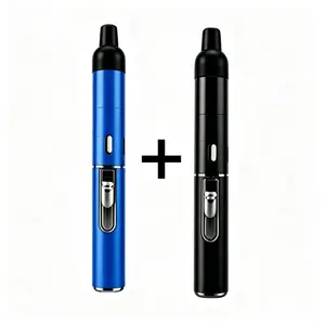 Long Neck Butane Lighter 2 Pack, Windproof Refillable Pen Lighter for Candles Grills BBQs, No More Burnt Fingers, Compact Pocket Lighter for Camping Hiking Kitchen, Black Red Set (Butane Not Included)