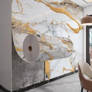 1 Roll of 15.75 x 118.11/23.62*118.11 inch Inch Tearable Waterproof Self-Adhesive Vinyl Wallpaper Film for Kitchen & Bathroom Countertops Easy to Clean Durable Heat-Resistant