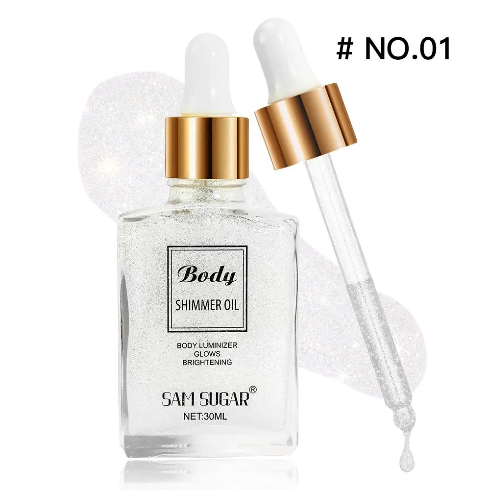 Glitter Body Oil, 1 Count Long Lasting Body Glitter Oil, Shimmering Body Glitter, Body Makeup for Women & Girls, Body Oil for Body Care, Skin Care, Makeup Accessories