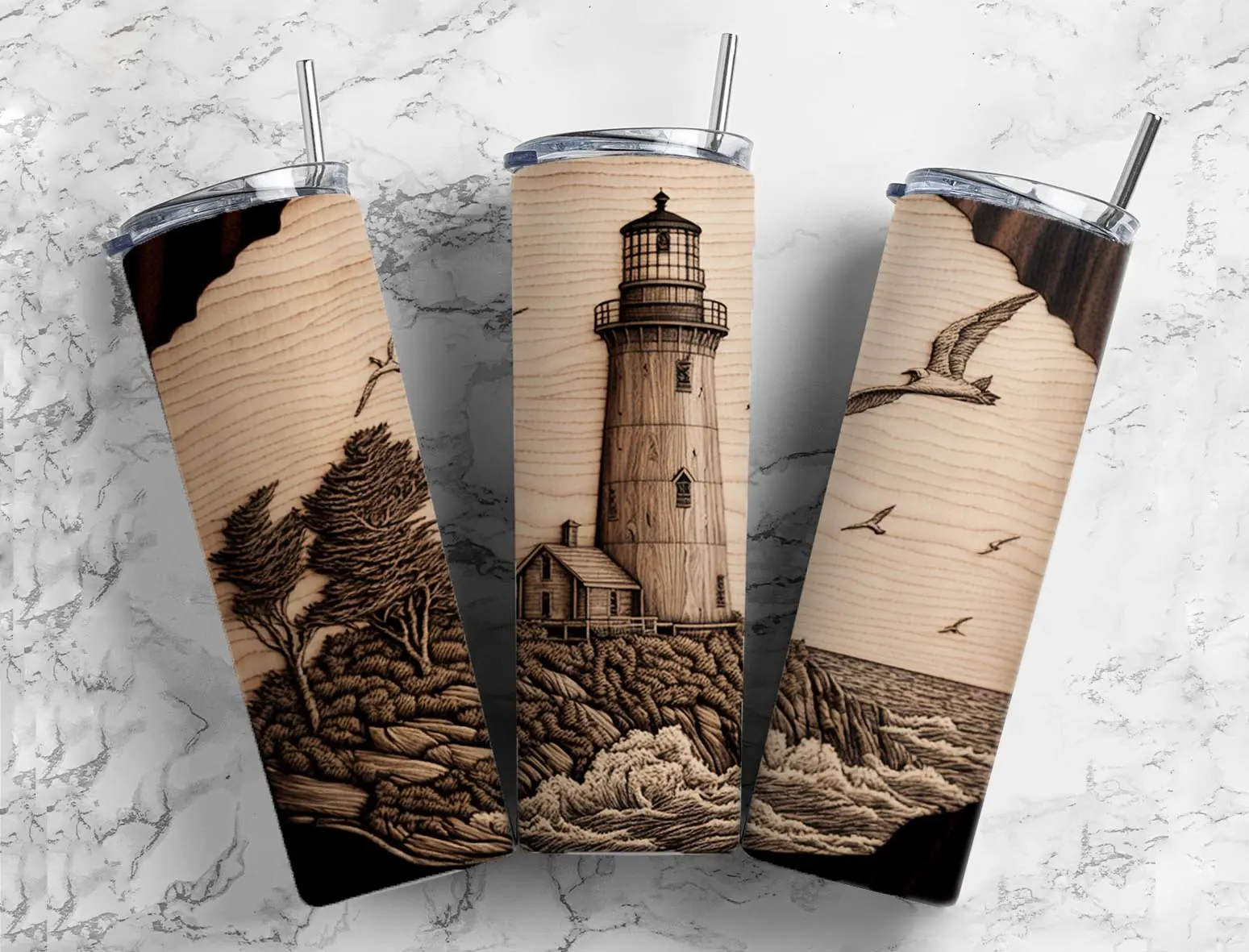 20 oz tumbler lighthouse