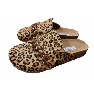 Leopard Clog Sandals
