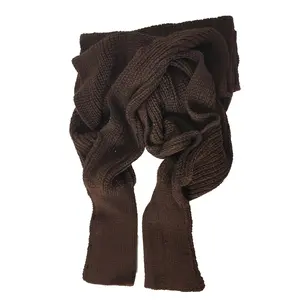 Fashion Culture Emmi Soft Knit Shrug Scarf with Sleeves - Warmth Boost Mocha Fashion Accessory for Scarves & Shawls
