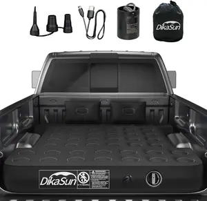 Truck Bed Air Mattress fits 6ft-6.5ft Full-Size Pickup, Puncture-Resistant Inflatable Camping Bed, Includes Electric Pump & Carry Bag