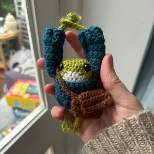 Viral Crochet Frog Keychain Aesthetic Bag Charm