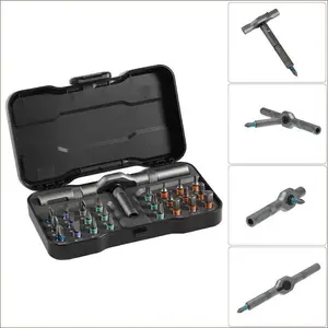 24-in-1 Magnetic Screwdriver Set with Switchable Shape, Compact Portable Ratchet Tool Kit for Home Repair & DIY Projects, Ideal for Summer Fixes