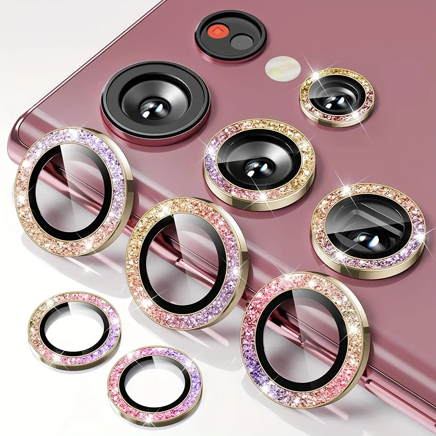 Phone Camera Lens Protector, Anti-scratch Phone Camera Lens Protective Film, Smartphone Accessories Scratch Resistant Durable Protector Compatible with Samsung Galaxy S25 Ultra S24 Ultra S22 Ultra, Protection, Protective Mobile Accessory, Cellphone
