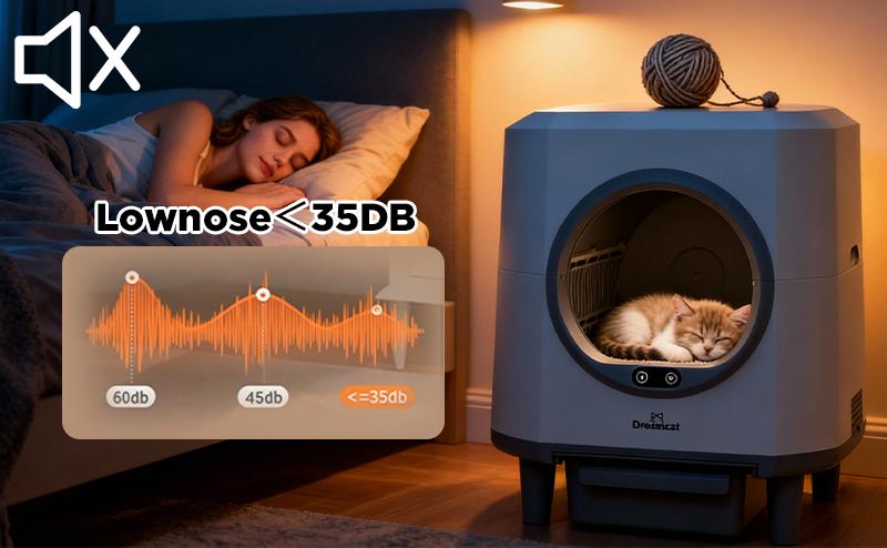 9Dreamcat Smart Cat Litter Box, Hands-Free Self-Cleaning, Large-Capacity, Odor-Free, APP Control, Multi-Cat Home, Modern Design, Includes Floating Brush & Aroma Box 9Dreamcat Smart Cat Litter Box, Hands-Free Self-Cleaning, Large-Capacity, Odor-Free, APP Control, Multi-Cat Home, Modern Design, Includes Floating Brush & Aroma Box