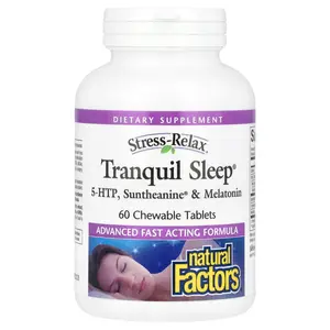 Natural Factors Stress-Relax®, Tranquil Sleep®, 60 Chewable Tablets