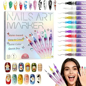 Holiday haul-New Year's gifts!12 Color Nail Doodle Pen for Nail DIY Art Quick Drying Acrylic Painting & 3D Dot Embroidery mma acrylic nail - On Nails Quick Drying Dot Stitching Nail Art Pen for Home and Salon, Nail Care Cutics Manicure Polish Cosmetic