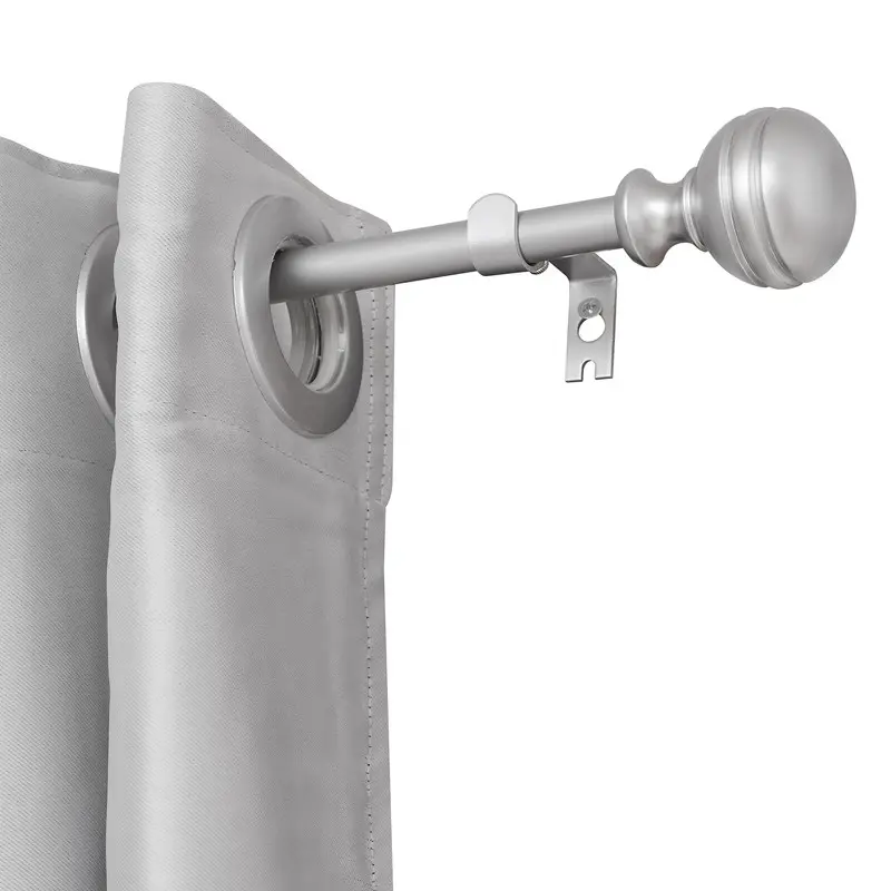 Utopia Alley  Wall Mounted 5/8 Inch Curtain Rod - Curtain Rods For Windows 28 to 48 Inch, Adjustable Drapery Rods, Nickel Curtain Rods, Bedroom & Living Room Decorative Curtain Rods, Tapestry Poles (Nickel, 28"-48")