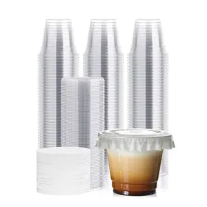Multi-size Bulk Plastic Cups | Disposable Cups for Iced Coffee, Smoothies, Milkshakes, Parfaits | Food-Grade PET | Restaurant Supply