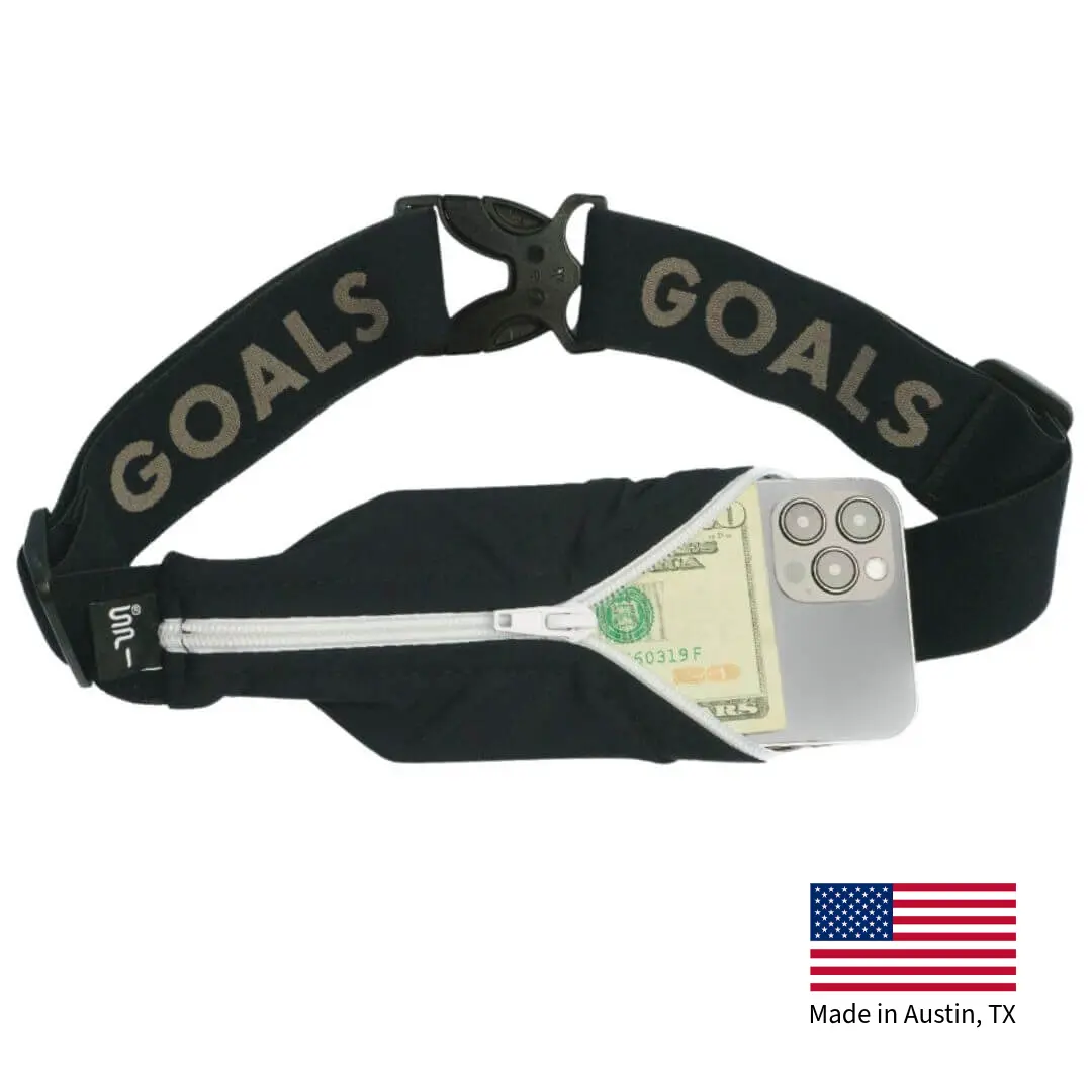The SPIbelt Goals Belt Pro with Black Zipper