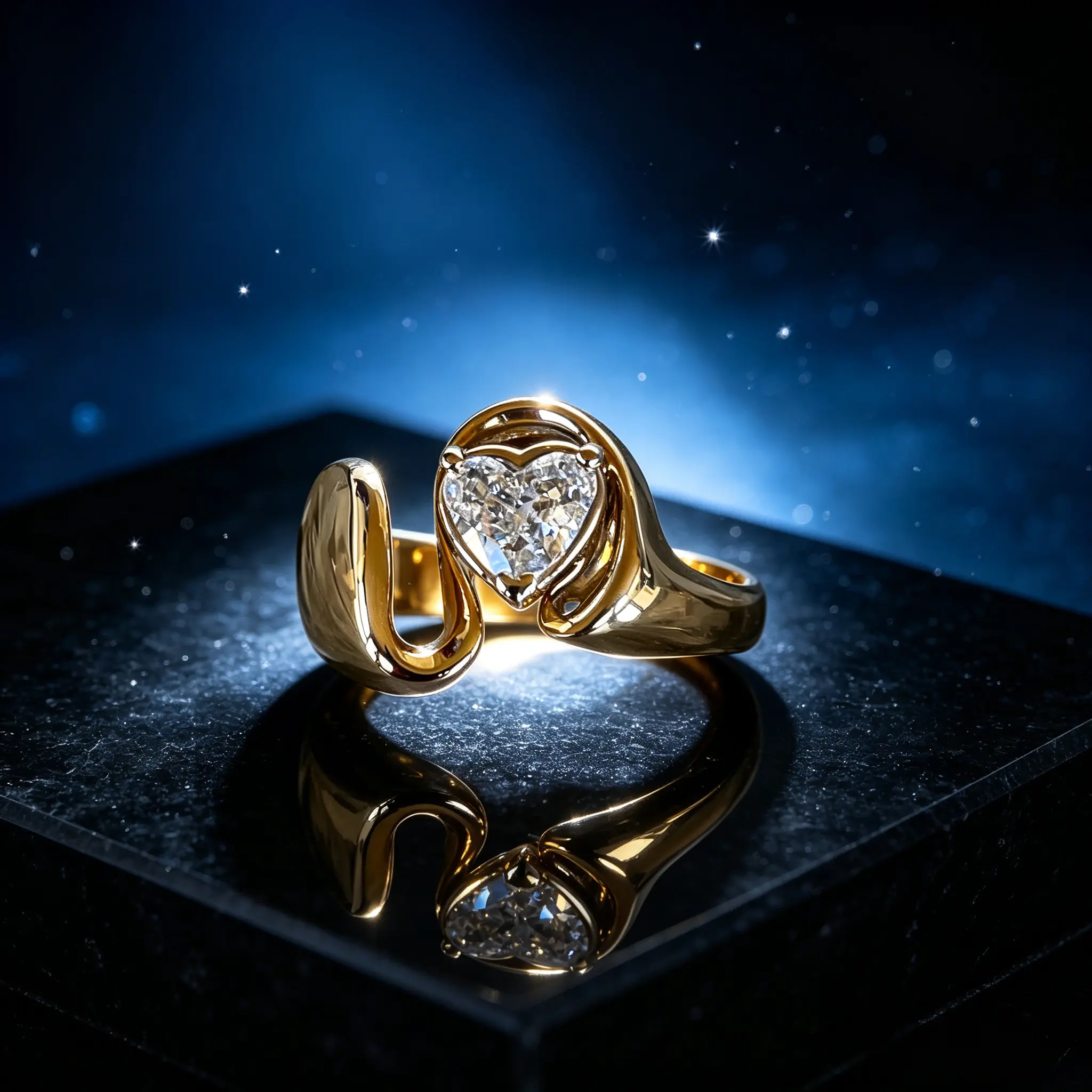 Luxurious and elegant heart-shaped engagement ring, twisted band ring, sparkling heart-shaped cut declaration ring, luxurious wedding ring, gift for girlfriend
