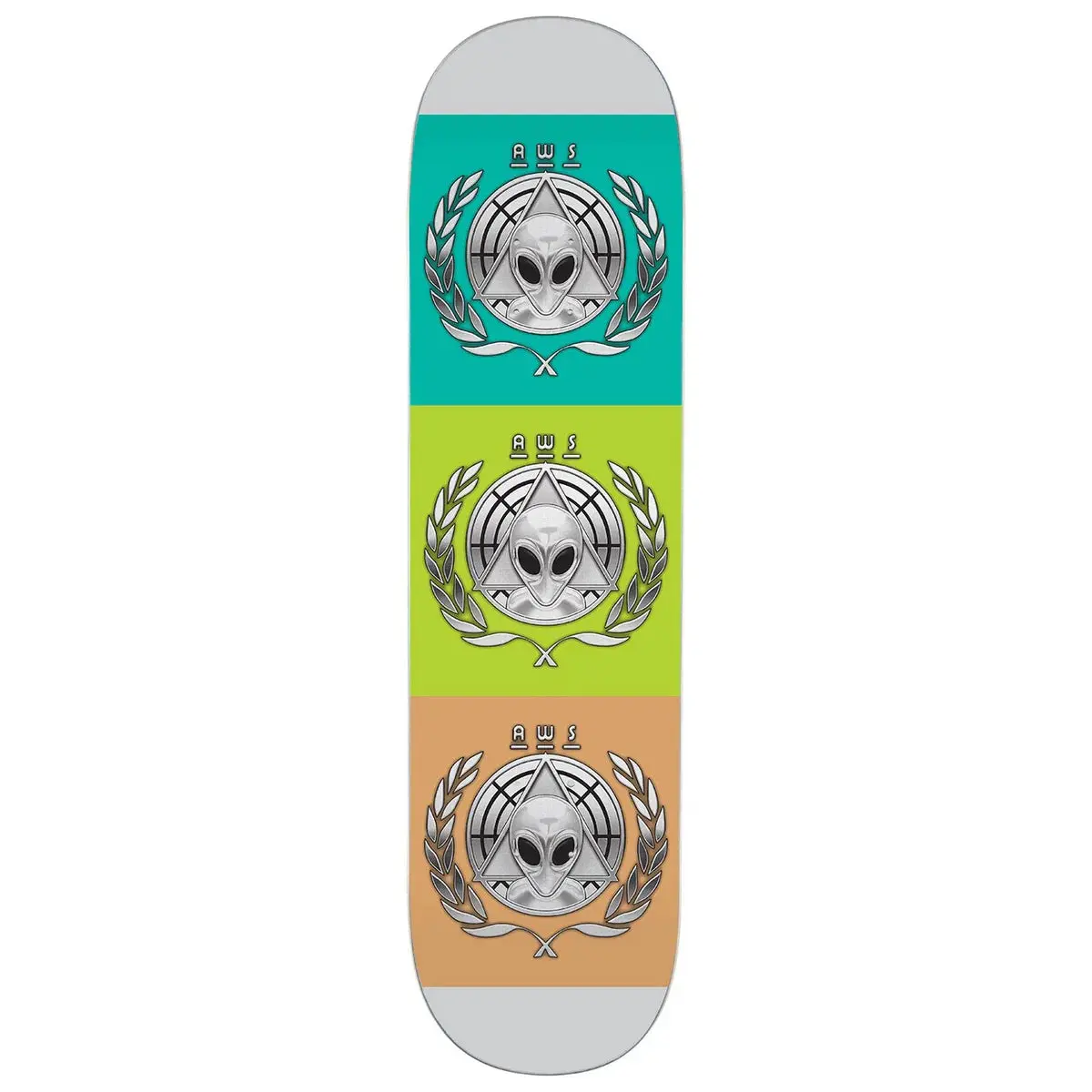 Alien Workshop Skateboard Deck AWOL Chrome 8.5" x 32.5"