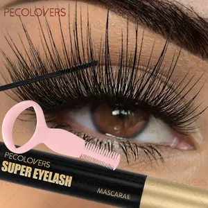 2PCS/Set Black Mascara with Mascara Protection Shield Set - Waterproof Long Lasting and Sweat-proof Formula, Make Eyelashes Curled, Non-clumping, Makeup Essential | Voluminous Lashes