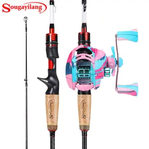 Sougayilang Centron Lite Combo, IM6 Graphite 2Pc Blanks, Stainless Steel Guides with Ceramic Rings, Contoured EVA Handles & Fighting Butt,For outdoor