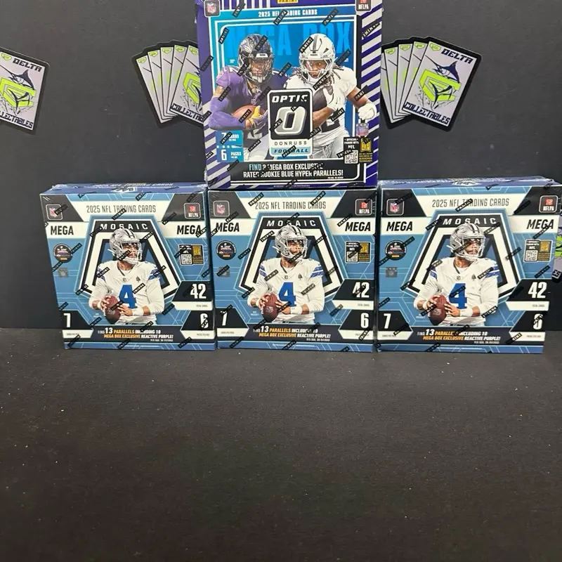 Break #426 1x 2025 Optic Mega , 3x 2025 Mosaic Mega’s Box  -All cards ship