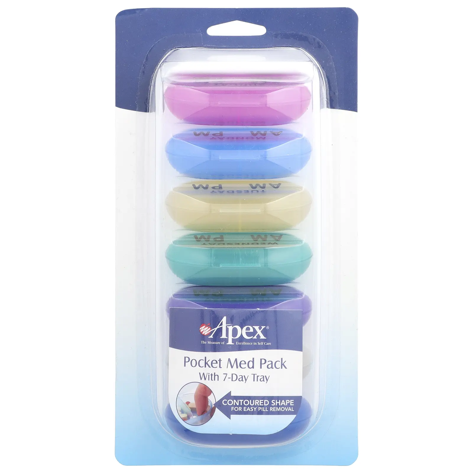 Apex Pocket Med Pack with 7-Day Tray, 1 Tray