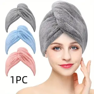 Ultra Soft Microfiber Hair Towel Set, Quick Dry Hat, Solid Color Anti-Frizz Headscarf, Ideal for Curly Hair, High Absorbency, Luxury Bathroom Accessory, Quick Drying Towel, Absorbent Towel