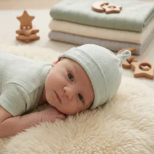 Organic Cotton Pointelle Baby Hat