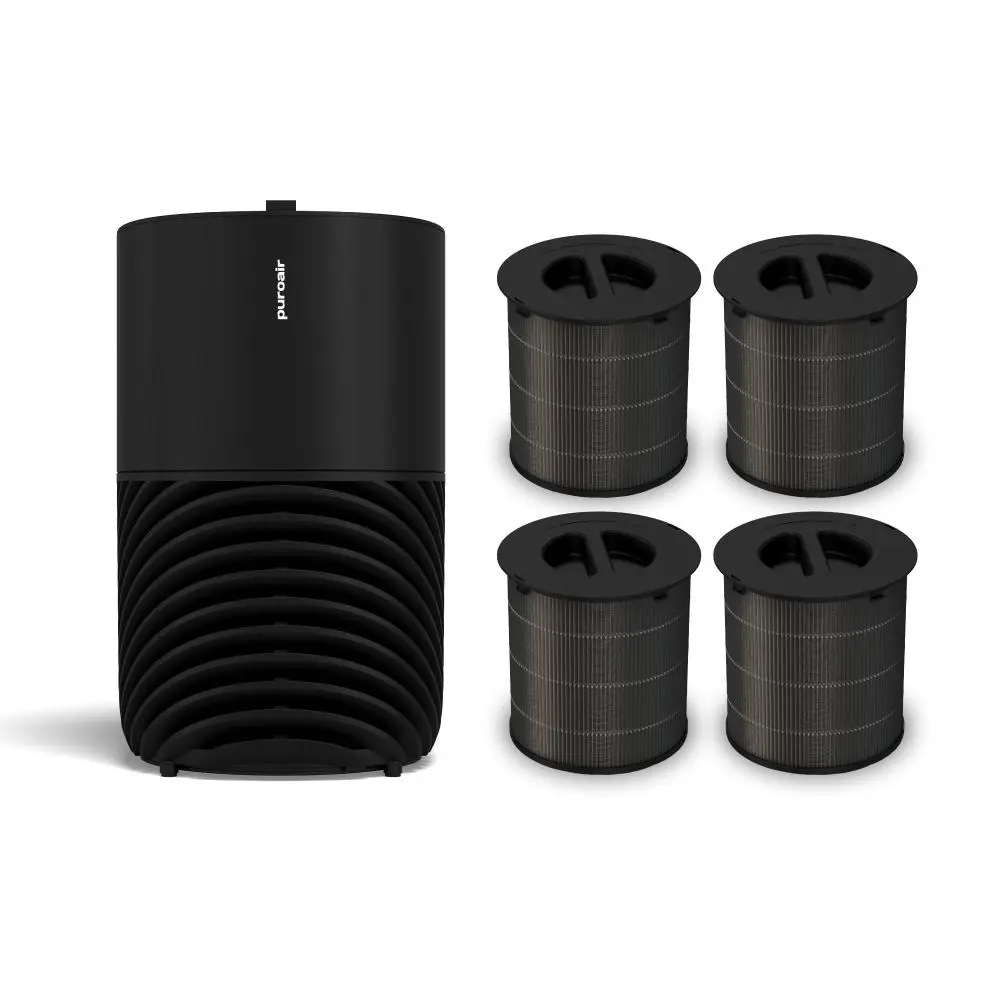 PuroAir 130i Compact Small Portable HEPA Air Purifier Bundle with HEPA Filtration, 4 Replacement Filters, Smart Wi-Fi Control, for College Users’ 600 Sq Ft Dorms & Bedrooms | Back to School Essential