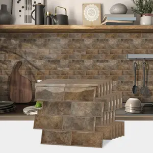 Self-Adhesive 3D Thickening Marble Kitchen Tiles, Oil-Proof Vinyl Stickers, Easy Installation, Suitable for Kitchens, Restaurants, Bathrooms