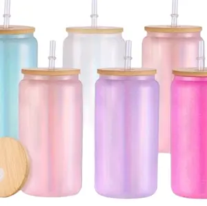 16 iz glitter glass beer cup Drinkware Bottles