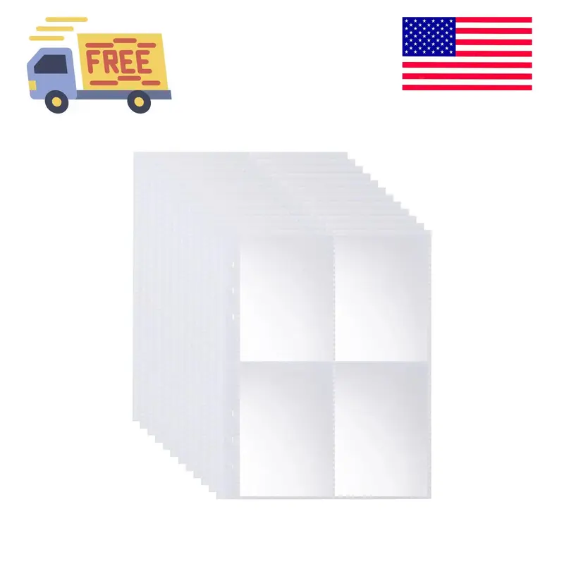 card binder sleeves near me Performore 9-pocket Trading Card Binder Sleeves for 3 Ring Binders | Baseball, Sports Card Protector Sheets | Plastic Top Loader Pages main image 1