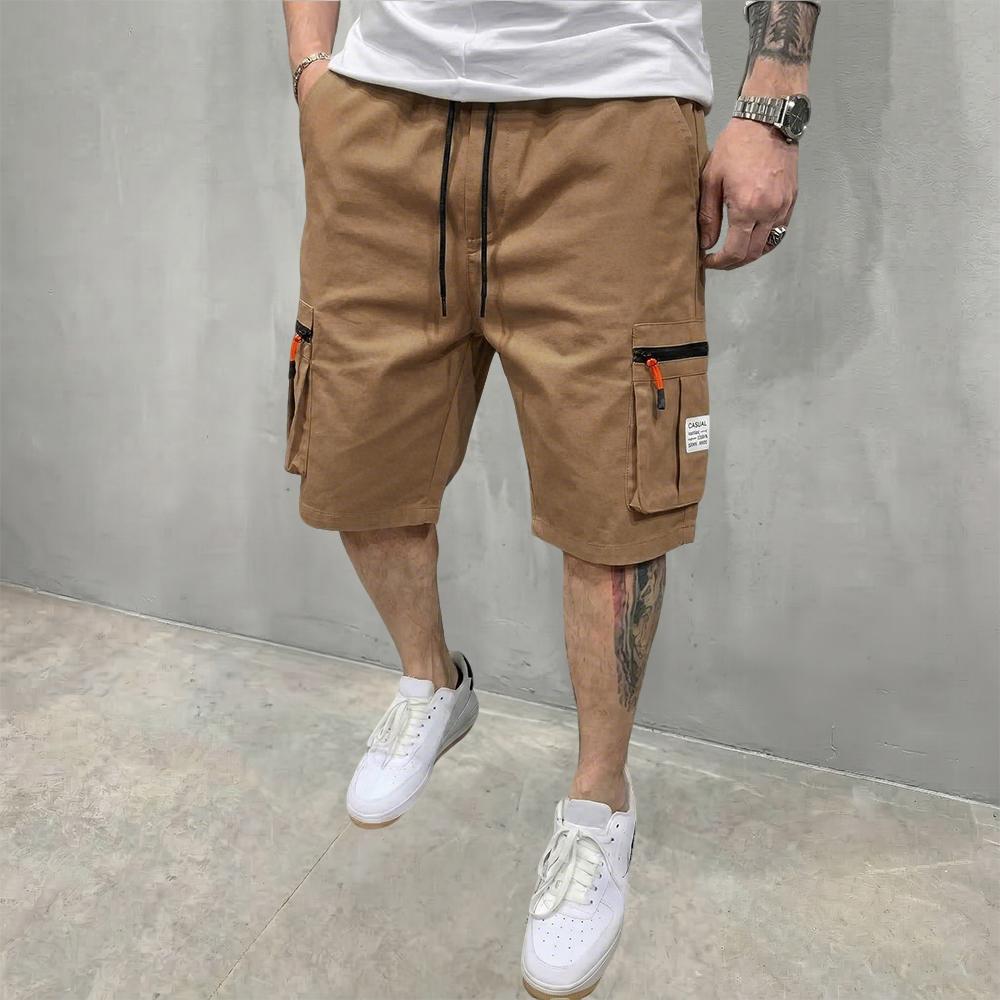 men's cargo shorts Men’s 3-piece outdoor cargo shorts with multiple pockets and zippered pockets; two-pocket design with large, functional 3D side pockets and a drawstring waist. Suitable for everyday hiking and fishing. Great value for money. summer