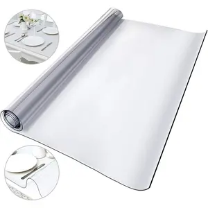VEVOR Plastic Table Cover, 96x 46 Inch 2.0mm, PVC Thick Clear Desk Protector, Waterproof Easy Cleaning Desk Pad Tablecloth, for Office, Dresser, Dining Room, Night StandVEVOR Super Brand Day