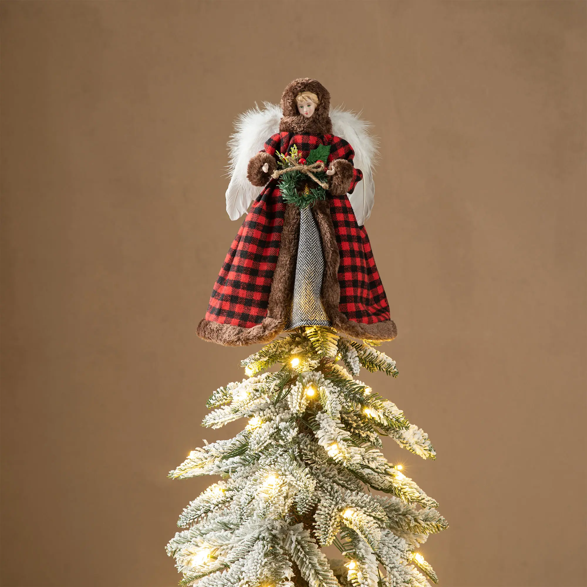 Glitzhome 12"H Angel Tree Top