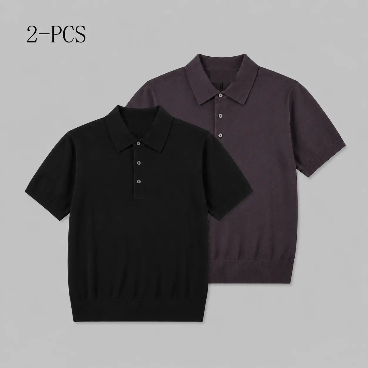 2pcs Dark Gray+Brown
