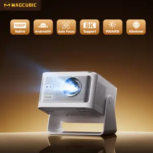 Magcubic HY350Max Android 14 Smart Projector with 4K 8K Support, Mini Projector with Wifi6 and Bluetooth5.4, 900ANSI, Auto Focus & Obstacle Avoidance 1080P Portable Movie Proyector for Home Outdoor