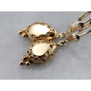 Vintage Etruscan Revival Decorative Drop Earrings