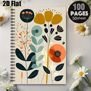 1 Spiral Coil Notebook 5.7x8.26 Inch, Durable Binding, Perfect for Camping Journal, Travel Diary, Outdoor Adventure Log,Trip Notes, Ideal Gift for Nature Lovers, Great for Birthday, Thanksgiving, Christmas Presents [2D] Flat