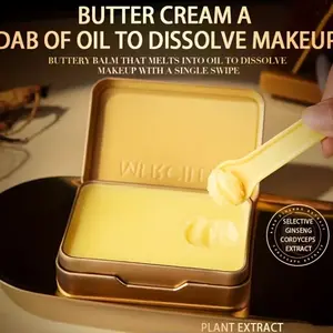 MERCILEN Plant-Based Cleansing Cream Moisturizing Makeup Remover with Ginseng Cordyceps Extract for Gentle Removal