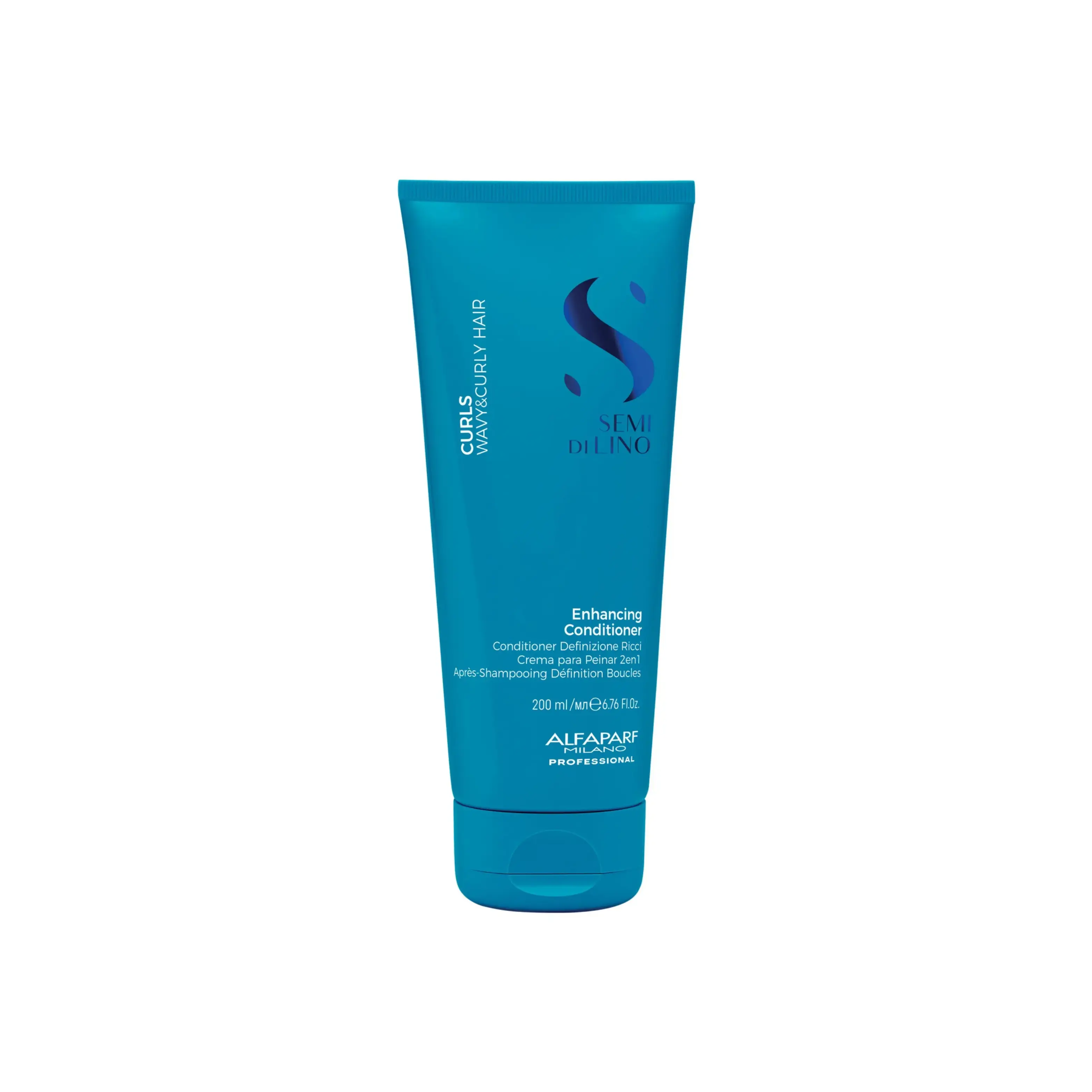 Alfaparf Milano Semi di Lino Curls Enhancing Leave-in Conditioner - Floral, Bio-based Liquid for Curly Hair, Hydrating, Detangling, Anti-Frizz Vegan Formula with Manketti Oil, Linseed Oil (No Rinse Needed), Wavy