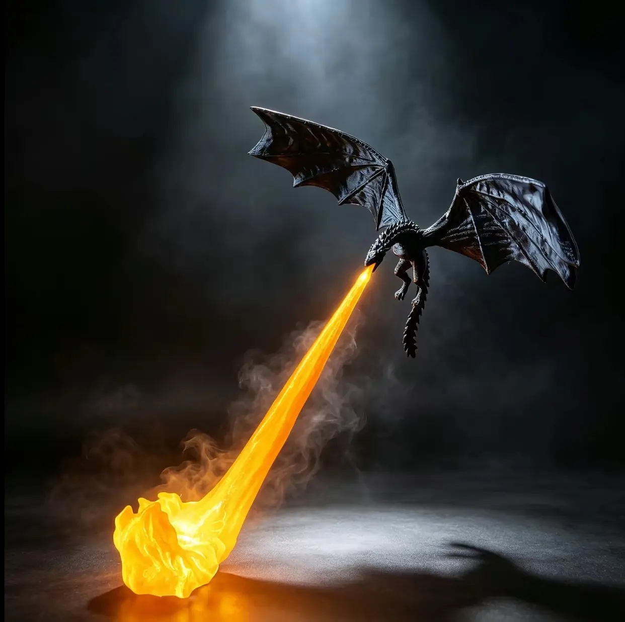 Dragon Flame Book Nook with Light | 3D PrintedMystical Dragon Bookshelf Decor | Bookend forBook Lovers I Fantasy Desk Decor Gift