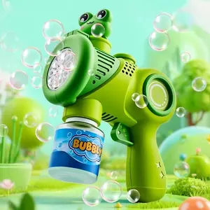 Electric Bubble Gun Handheld Bubble Maker Cartoon Frog Animal Model Xinghao Unisex Outdoor Toy Gift No Battery Included Requires Aa Batteries Bubble Machine