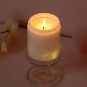 Luminous Scented candle Love Soy Wax Heavily Fragranced Hand Poured Valentine's Day Proposal Candle For Him Husband Anniversary Birthday Present Boyfriend Confession Mon Daddy Sister Party Wedding Gift Funny Discolor Candle
