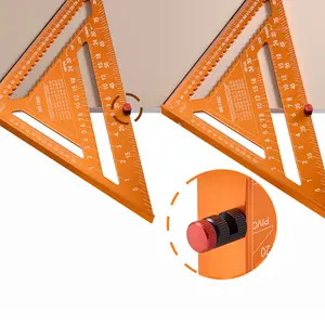 Imbot Carpenter Square Matework Rafter Square for Angle Drawing, Measuring Square Tool, Framing Square Layout Aluminum Tool for Woodworking and Carpentry