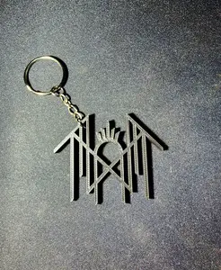 Sleep Sleep Token Band Symbol 3D Printed Keychain - Lightweight Durable Eco-Friendly PLA Plastic High-Resolution Print Perfect Gift for Fans Collectors